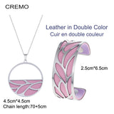 Cremo Stainless Steel Necklace Bracelets Set Silver