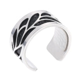 Cremo Stainless Steel Open Rings Bague Interchangeable Leather Ring