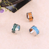 Cremo Stainless Steel Women's Resizable Rings with Interchangeable Leather Ring