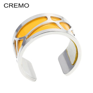 Cremo Women's Interchangeable Open Ring Adjustable Size Stainless Steel Ring