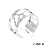 Cremo Women's Interchangeable Open Ring Adjustable Size Stainless Steel Ring