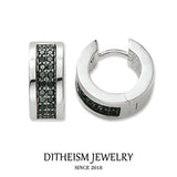 Creole Hinged Hoop Earrings, CZ Jewelry 925 Sterling Silver Gift