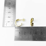 Golden Creole Hinged Hoop Earrings Geometric Gift For Women