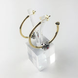 Creole Hoop Hinged Earrings 925 Sterling Europe Style Jewelry
