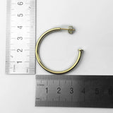 Creole Hoop Hinged Earrings 925 Sterling Europe Style Jewelry