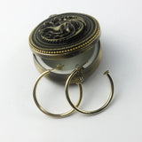 Creole Hoop Hinged Earrings 925 Sterling Europe Style Jewelry