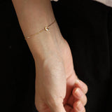 925 Silver Plated 14K Crescent Bay Bracelet: Girlfriend Gift