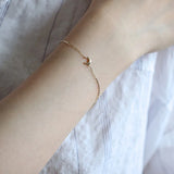 925 Silver Plated 14K Crescent Bay Bracelet: Girlfriend Gift