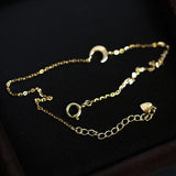 925 Silver Plated 14K Crescent Bay Bracelet: Girlfriend Gift