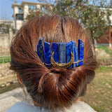 Crescent Moon Hair Combs Natural Stone Hairpin Barrette Bridal Headwear