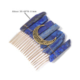 Crescent Moon Hair Combs Natural Stone Hairpin Barrette Bridal Headwear