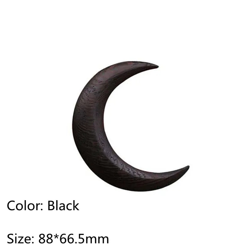 Crescent Moon Hair Fork Wooden Hair Sticks for Women Long Hair Comb