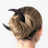 Crescent Moon Hair Fork Wooden Hair Sticks for Women Long Hair Comb