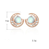 Moonston 925 Silver Earrings Zircon Earings Jewelry