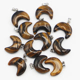 Tiger Eye Natural Stone Pendant for Jewelry Making