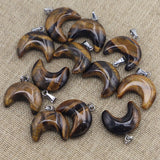 Tiger Eye Natural Stone Pendant for Jewelry Making