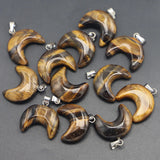 Tiger Eye Natural Stone Pendant for Jewelry Making