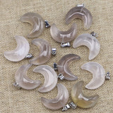 Crescent Moon Agate Pendants 12pcs