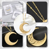 Personalized Crescent Moon Necklace in Stainless Steel