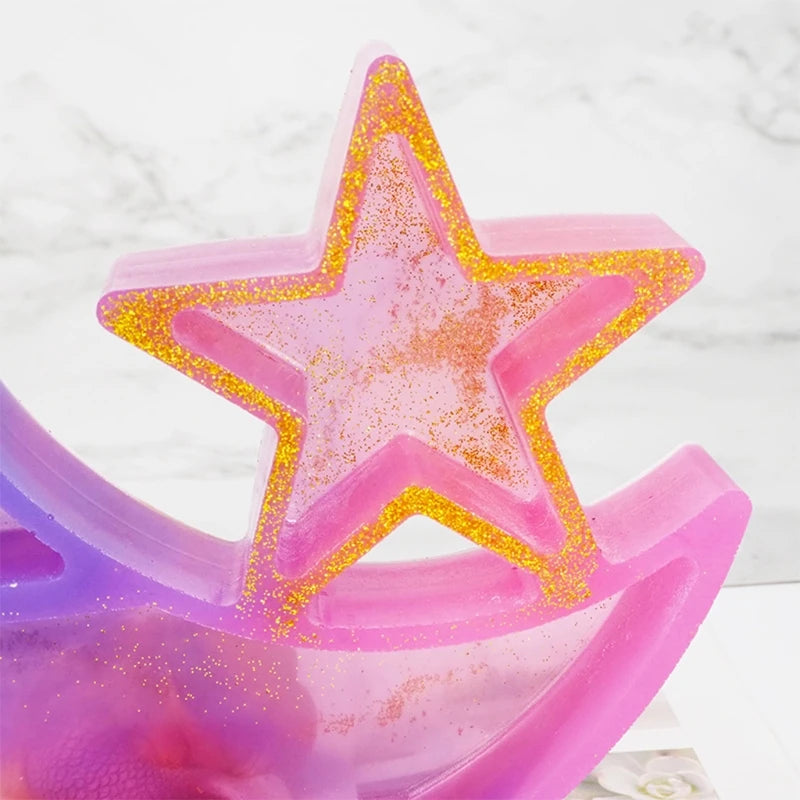 Crescent Moon Tray Resin Mold Crystal Display Tray Molds A0NF