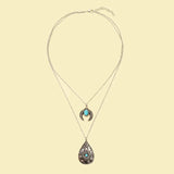 Vintage Turquoise Double Layer Necklace for Women