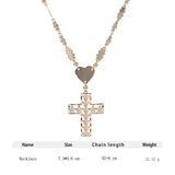 Cring Coco Big Cross Pendant Hawaiian Flower Bead Necklace