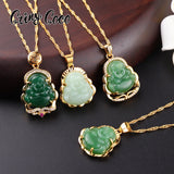 Coco Buddha Pendant Necklace Pink Amulet Chinese Style