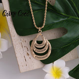Hawaiian Plated Letter Chain Necklace for Women Couple
