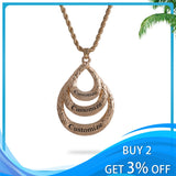 Hawaiian Plated Letter Chain Necklace for Women Couple