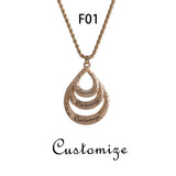 Hawaiian Plated Letter Chain Necklace for Women Couple