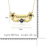 Personalized Frangipani Necklace Hawaiian Nameplate Choker for Women