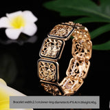 Hawaiian Hollow Frangipani Bracelet for Women