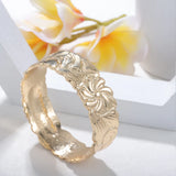 Hawaiian Plumeria Flower Bangle Personalized Bracelet