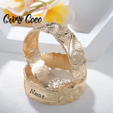 Hawaiian Plumeria Flower Bangle Personalized Bracelet