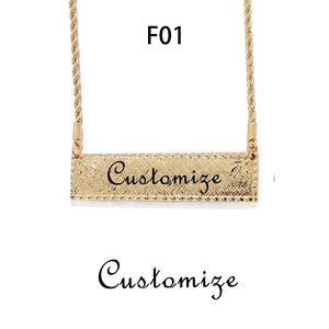 Hawaiian Necklace Personalized Letter Name Chain Pendant Necklaces