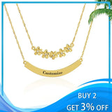 Custom Plumeria Flower Choker Necklace Personalized Name Necklace