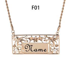 Personalised Polynesian Coconut Tree Pendant Name Necklace