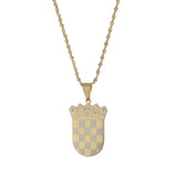 Croatia Flag Charm Pendant Necklace - Croatian Jewelry Gift