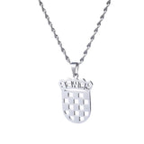 Croatia Flag Pendant Necklace for Women Men