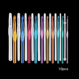 10 Styles Crochet Hook Crystal Epoxy Resin Mold DIY Crafts Tool