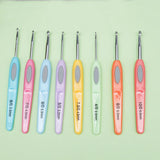 Colorful Soft Plastic Handle Crochet Hooks Set 2-6mm