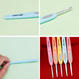 Colorful Soft Plastic Handle Crochet Hooks Set 2-6mm