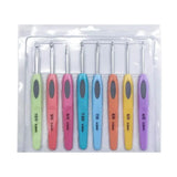 Colorful Soft Plastic Handle Crochet Hooks Set 2-6mm
