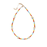 Boho Bead Flower Necklace Ethnic Style Daisy Choker