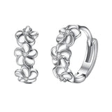 Cross-Border Camellia Diamond Flower Earrings