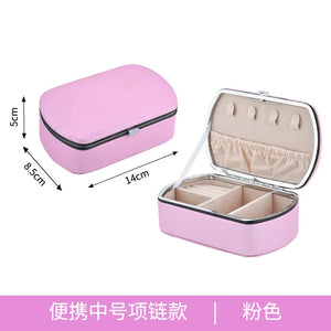 Portable Jewelry Storage Box for Rings Earrings Necklaces