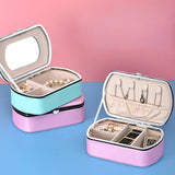 Portable Jewelry Storage Box for Rings Earrings Necklaces