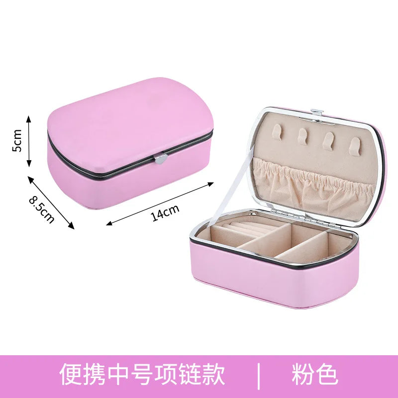 Portable Jewelry Storage Box for Rings Earrings Necklaces