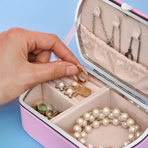 Portable Jewelry Storage Box for Rings Earrings Necklaces