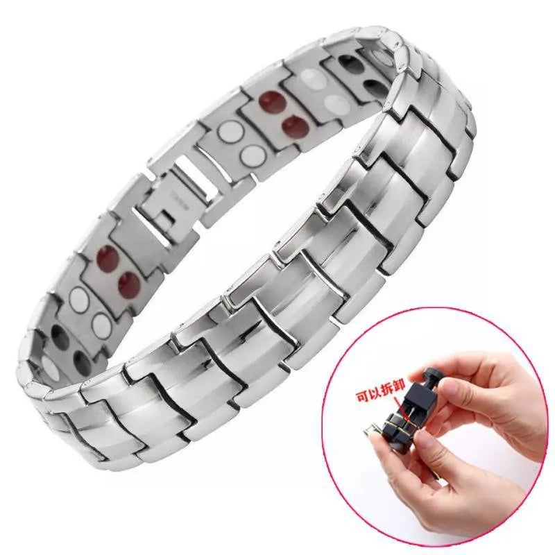 Detachable Magnetic Therapy Men's Bracelet European and American Couple Bracelet
